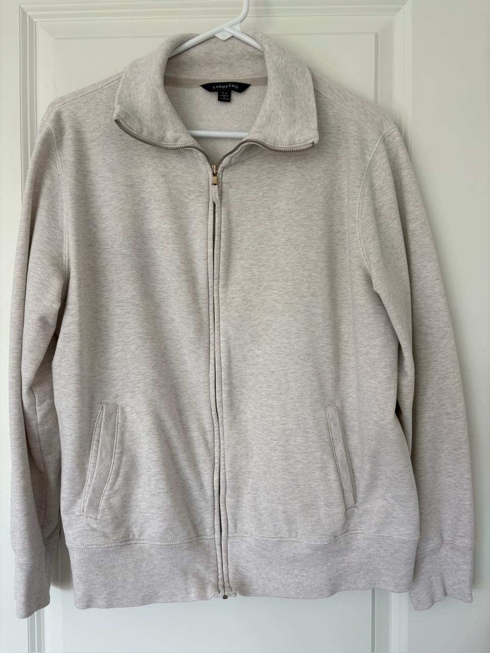 Lands’end Full Zip Mock neck Sweatshirt - women’s Large
